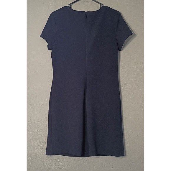 Tommy Hilfiger Women's Size 6 Navy Blue V-Neck Sheath Dress w/Gold Grommets - Picture 2 of 8